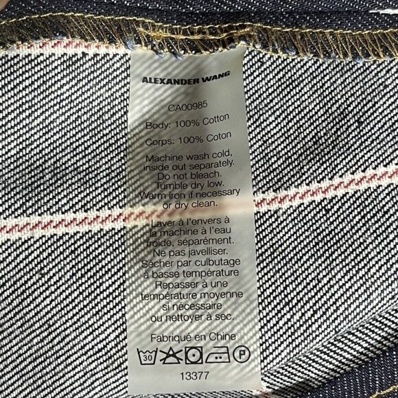 T Alexander Wang Womens Striped Cotton Mini Skirt Size 6 - Picture 5 of 8